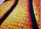 Тъкан килим MAGNOLIA 140 red/orange КРЪГ
